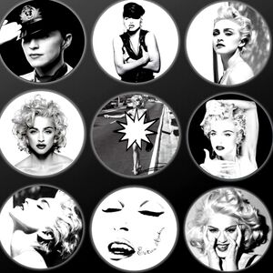 Madonna Photo Buttons 80's Music Backpack Pins